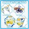 5-Pc Blue Lemon Bunting Banner – Triangle Paper Garland for Parties & Weddings